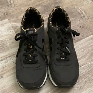 Worn once New Balance 501s with leopard pop